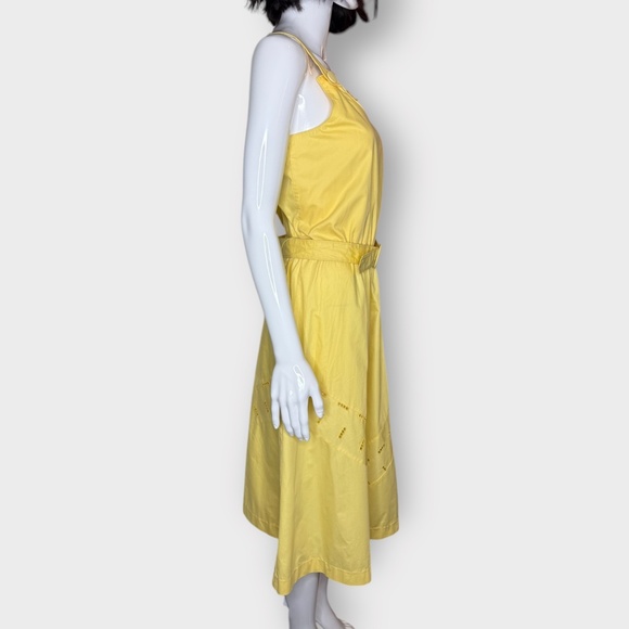 Vintage 1980s Retro 1950s Style Joseph Ribkoff Yellow Day Dress - Picture 3 of 7